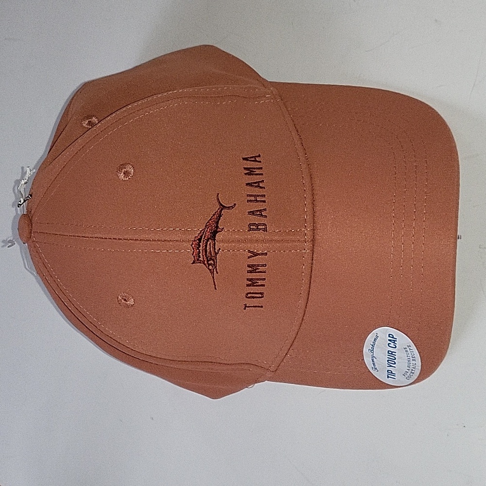 Tommy Bahama Tip Your Cap baseball Hat Signature logo Copper quick dry